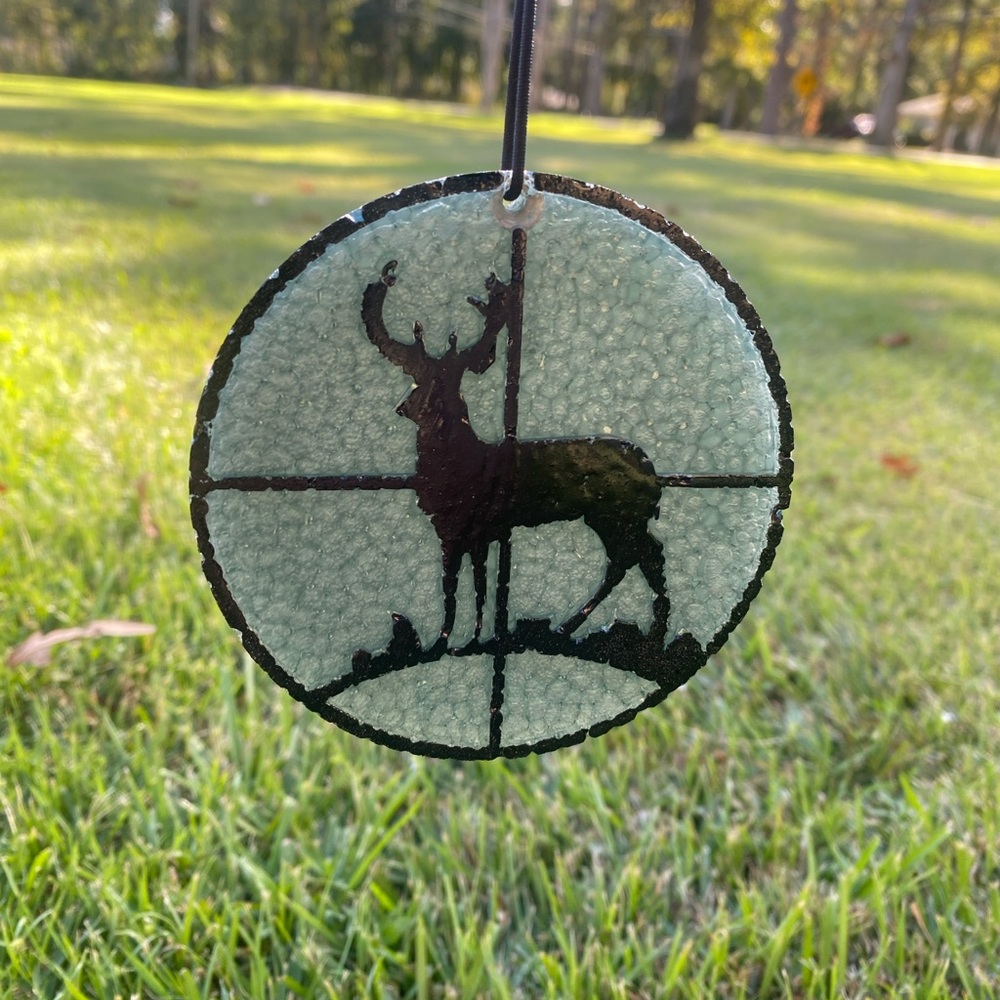Car Freshie - LEATHER Scent - Deer Hunting - Black and Green